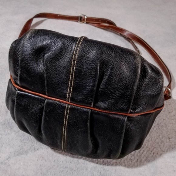 Bettina Leather Brown Hand Purse, Made in Italy - Picture 5 of 8